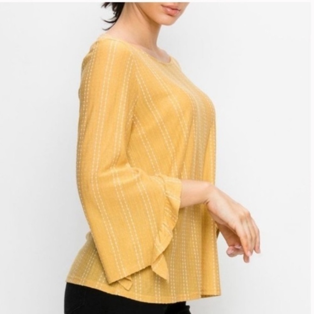 W5 ANTHROPOLOGIE dotted ruffle‎ sleeves top - Picture 10 of 10